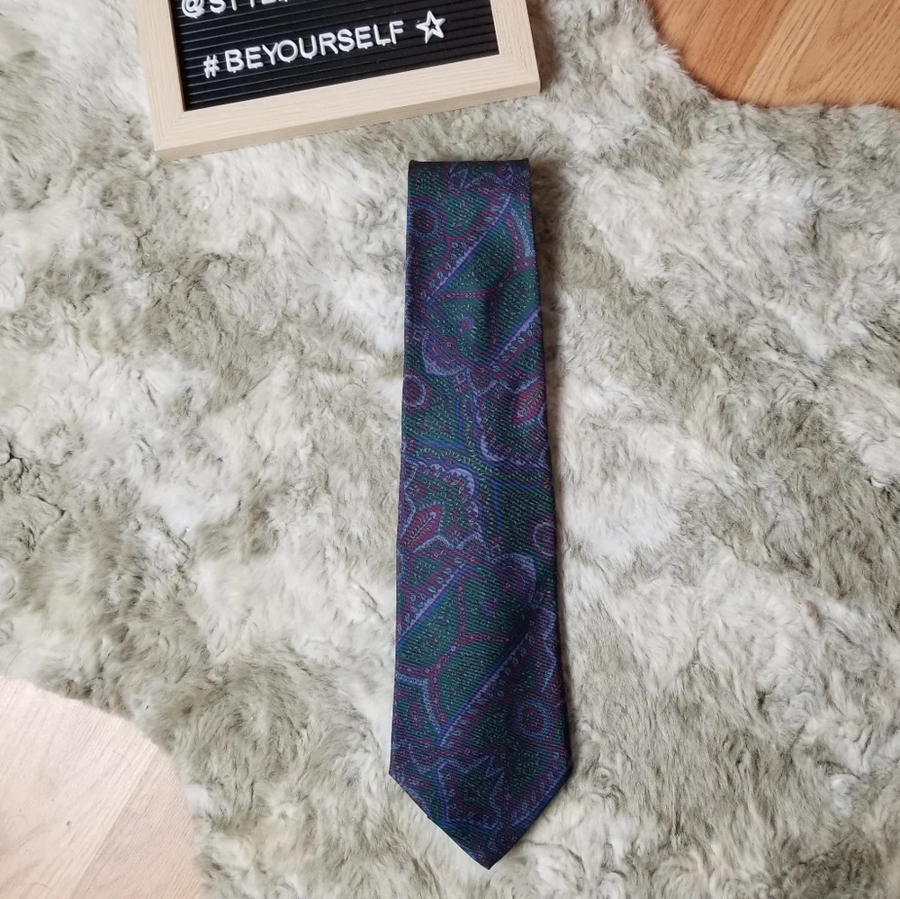 Enrico Guccini Paisley silk tie